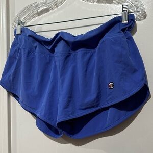 Women’s LG Champion Sport, Moisture Wicking, Blue Lightweight Gym Shorts